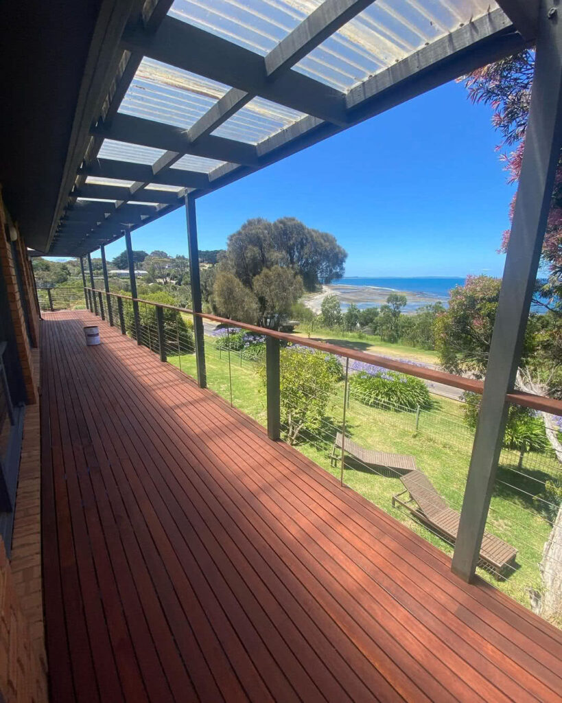Finished verandah decking