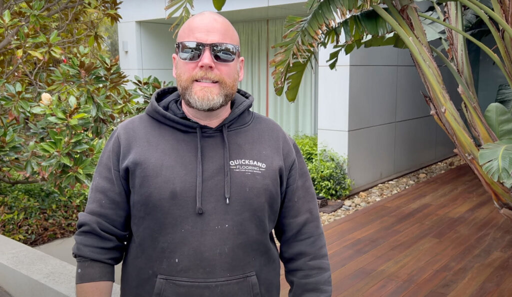 Clint Finishing A Deck