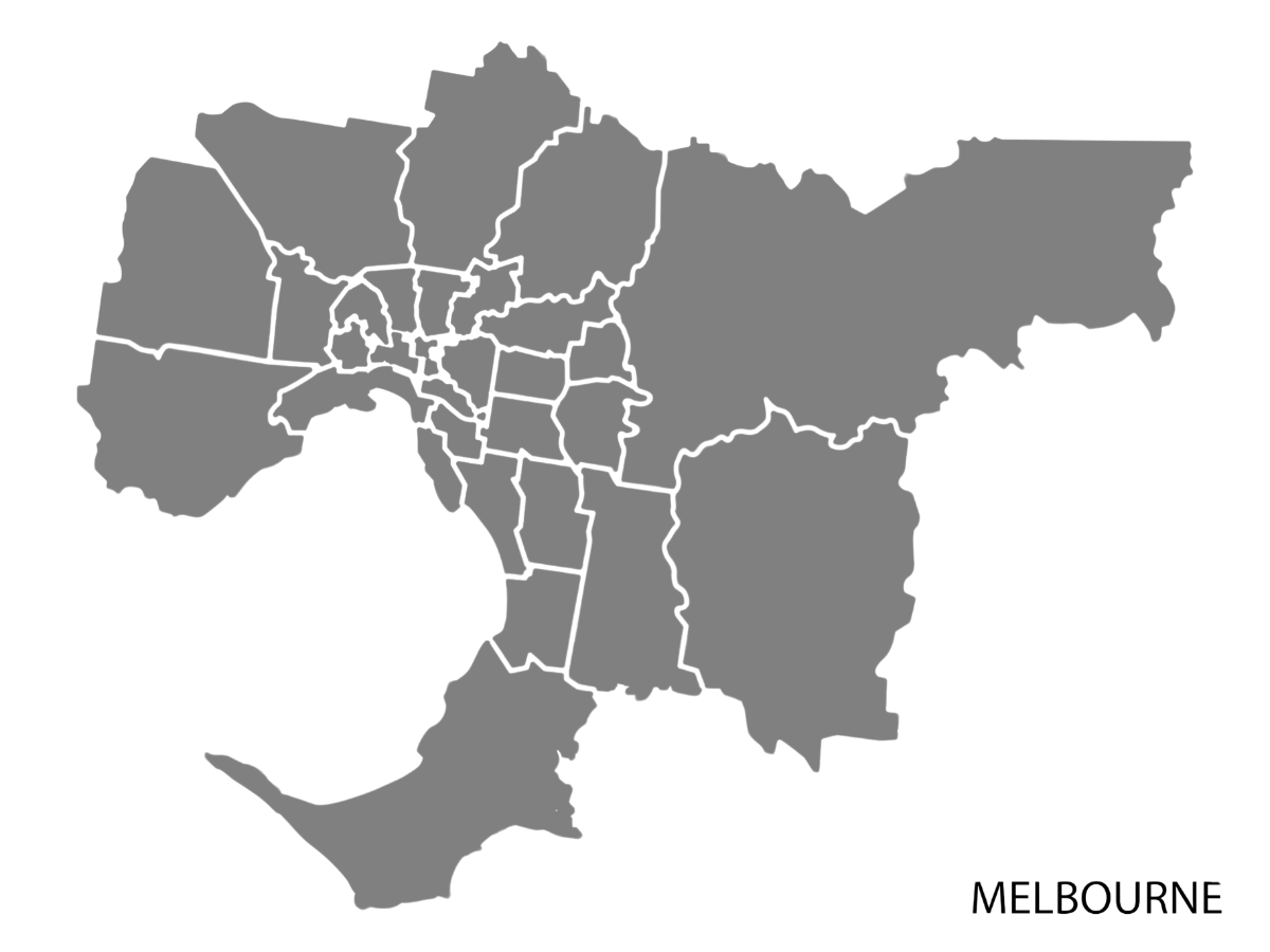 Melbourne Map Outline [converted] Png No Background