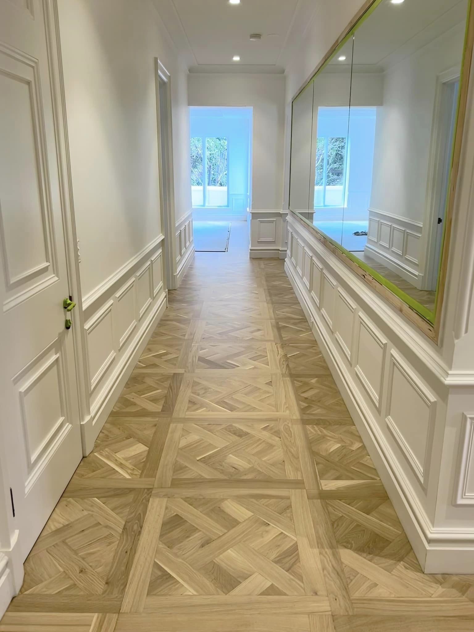 hallway after photo of a timber floor restoration
